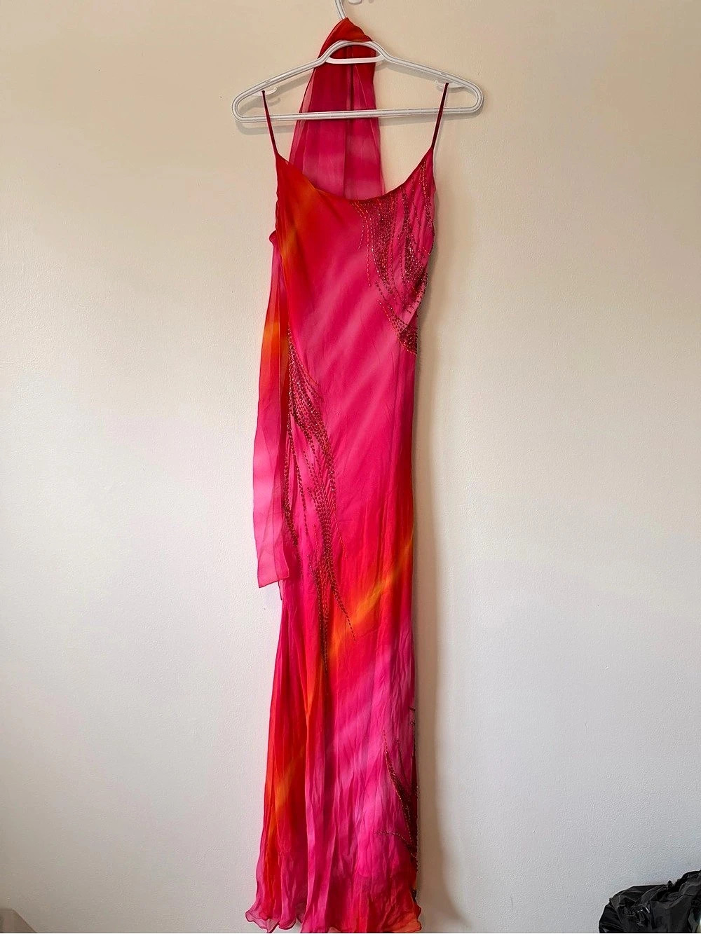 Vintage silk beaded gown